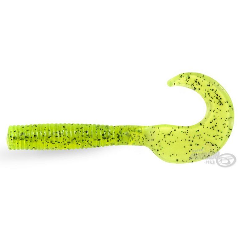 L&K Grub Hunter twister 5,5 cm - 014 neon csillámos
