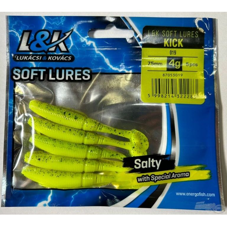 L&K Kick 7,5 cm - 019 neon csillámos