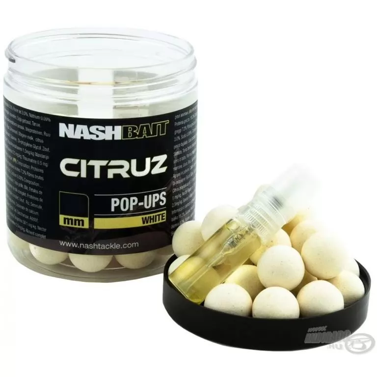Pop-Ups Nash Citruz White Airball - Diamètre 20 Mm, Flottants - Appâts Pour Carpe, Boîte 50 G