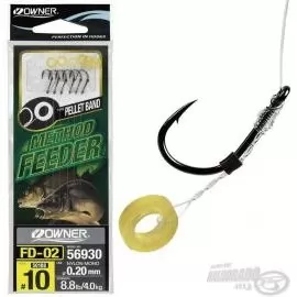 OWNER FD-02 Method Feeder előkötött monofil előke pellet karikával - 8 / 0,22 mm