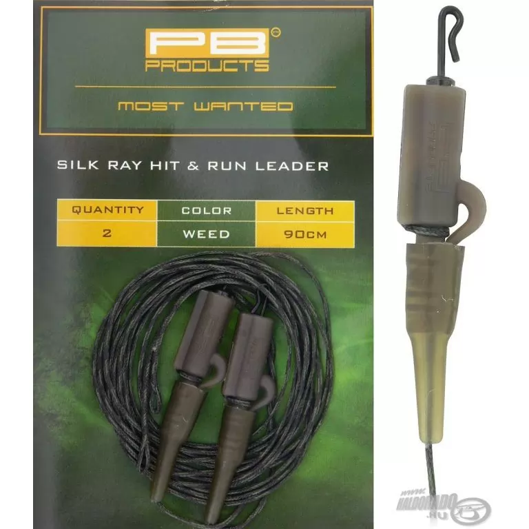 PB PRODUCTS Komplett végszerelék - Silk Ray Hit&Run Leader Weed 90 cm / 1