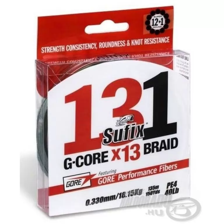 SUFIX 131 G-Core X13 Braid Green 150 m - 0,128 mm / 1