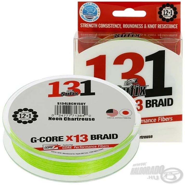 SUFIX 131 G-Core X13 Neon Chartreuse 150 m - 0,128 mm