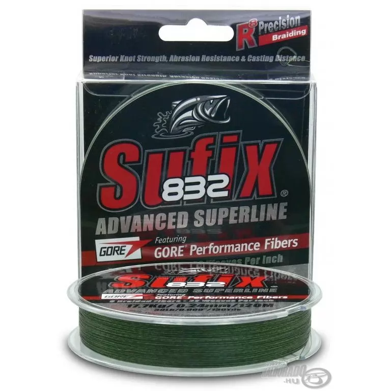 SUFIX 832 Braided zöld 120 m 0,15 mm / 1